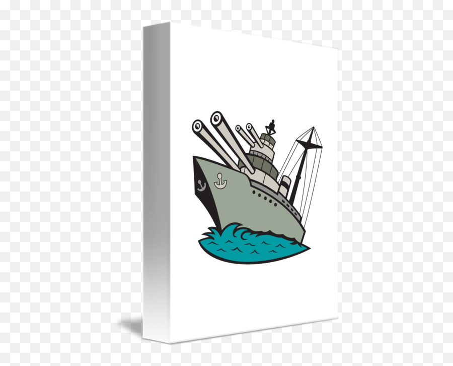 World War Two Battleship Cartoon By Aloysius Patrimonio - Battleship Cartoon Png,Cartoon Boat Png