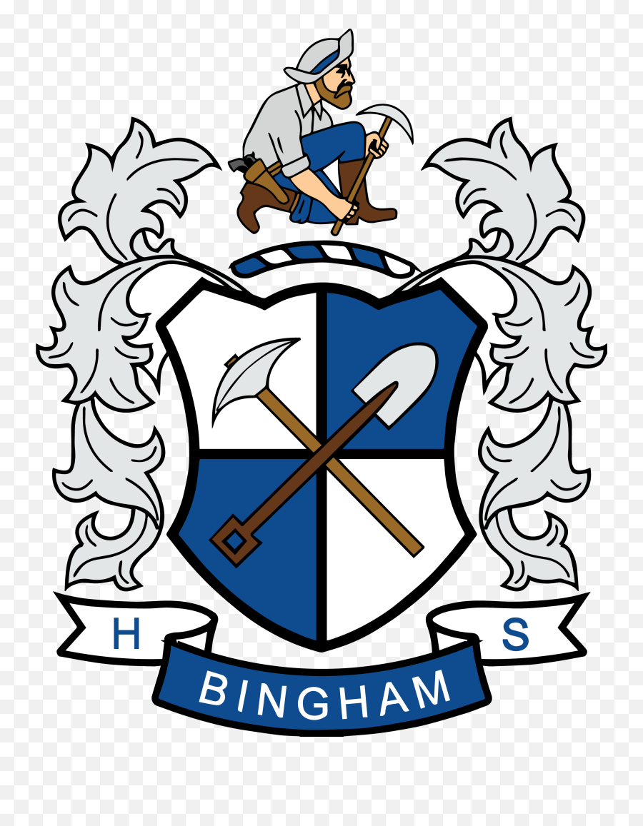 Filebingham High School Crest Hdpng - Wikipedia Bingham High School Crest,School Of Fish Png