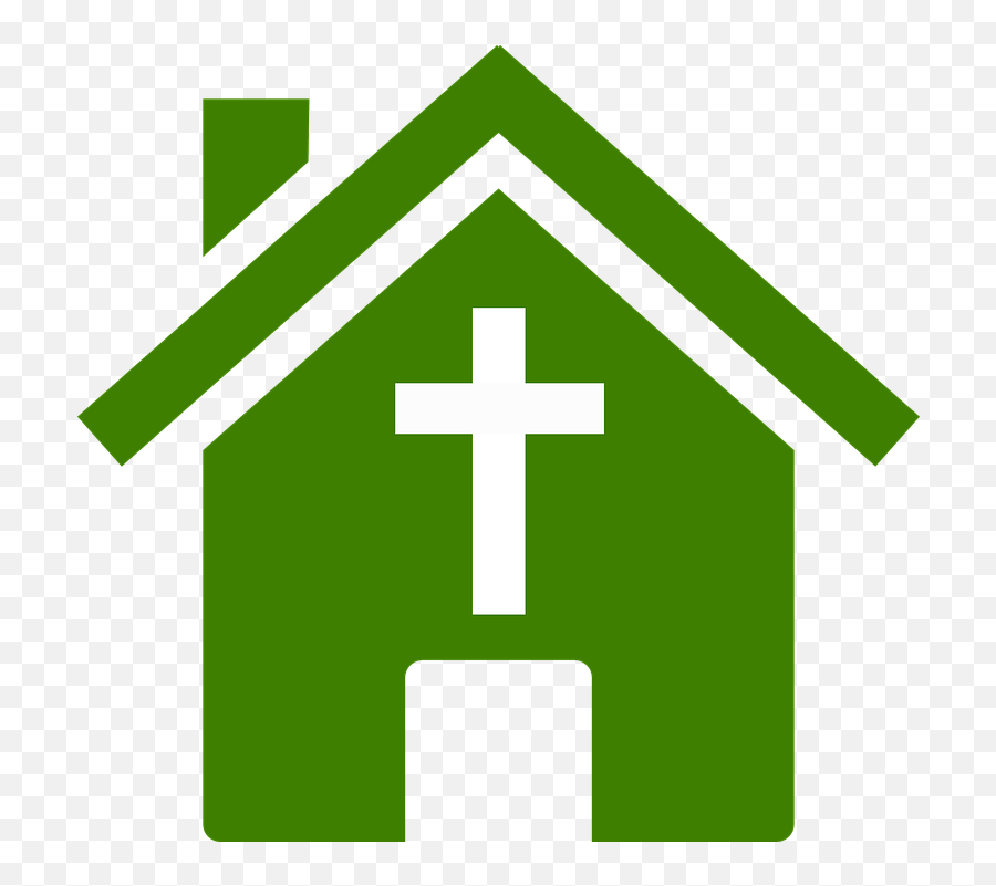 Church Christianity Religious - Free Vector Graphic On Pixabay Home Icon Green Png,Christianity Symbol Png