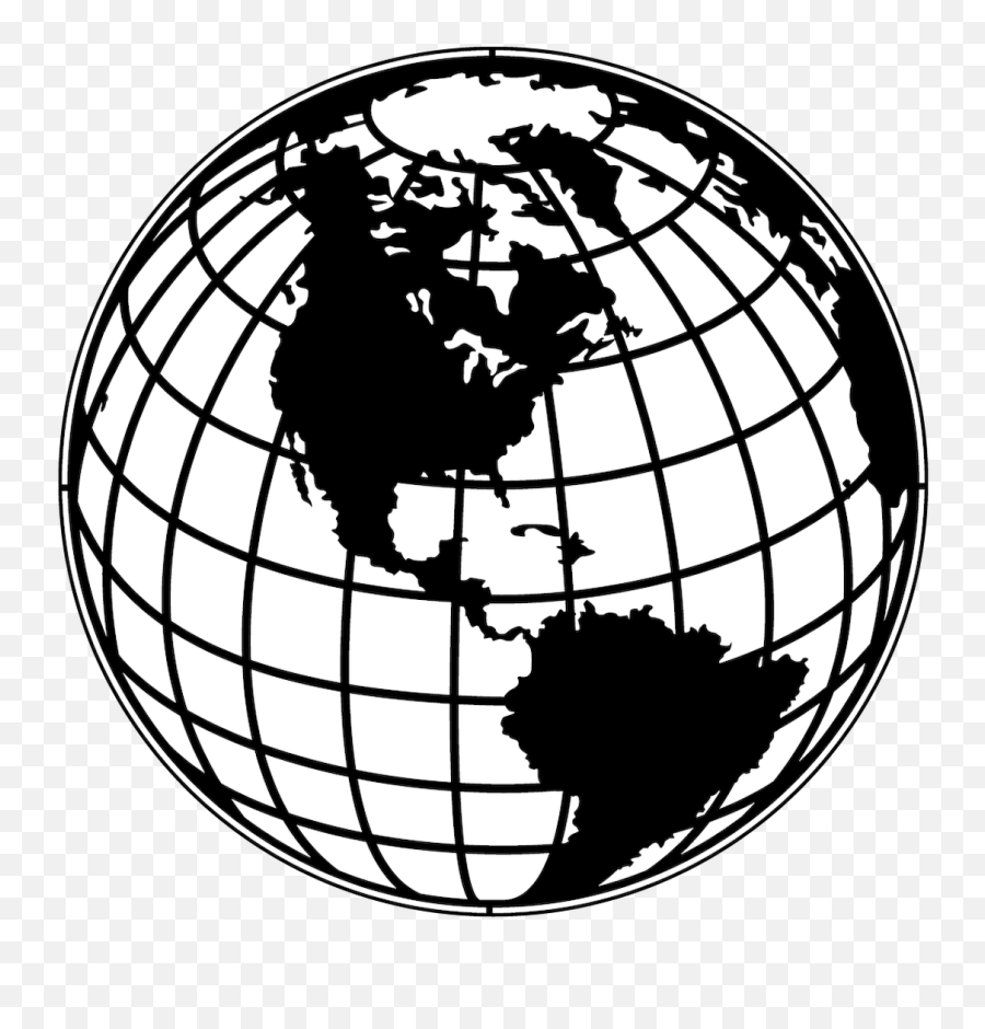 Apollo Globe - B Me2492 Transparent Globe Outline Png,Globe Black And White Png