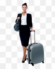 Women In Suit Png Image - People With Suitcase Full Woman