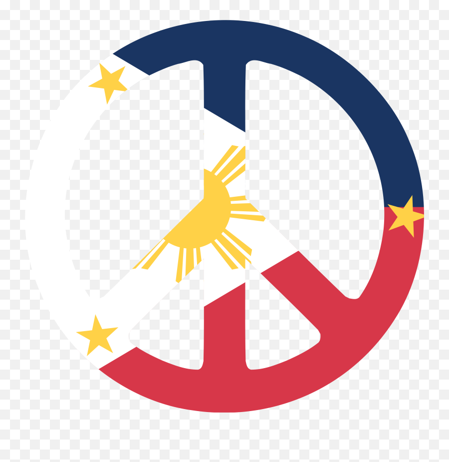 Color Peace Symbol Drawing - Philippine Flag In Peace Sign Png,Peace Symbol Png