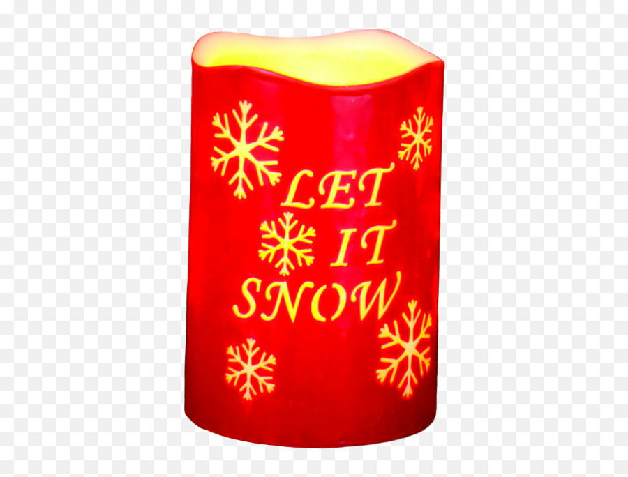 Flameless Essence Glow Snowflake Led Christmas Candle With Built - In Timer Red 6inch Walmartcom Shinee Png,Red Glow Transparent