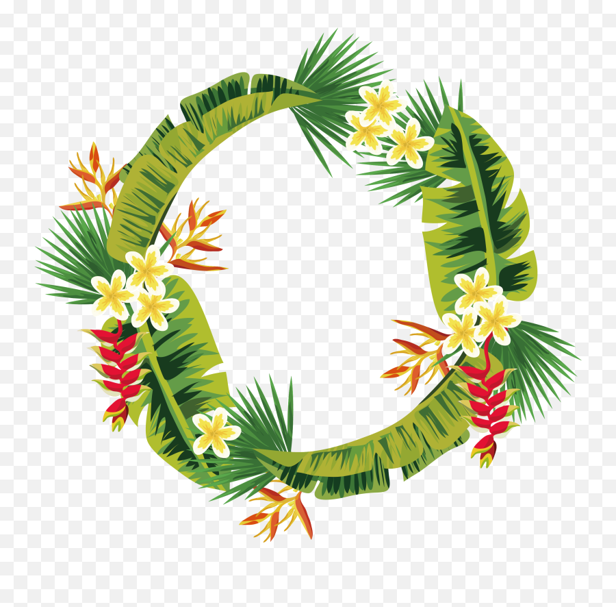 Leaf Palm Branch Arecaceae - Palm Tree Leaves Wreath Full Palms Leaves Vector Png,Palm Tree Leaves Png