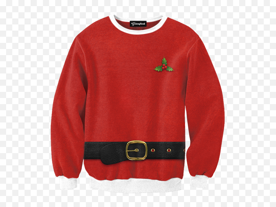 Christmas Sweater Png Santa Ugly - Long Sleeve,Ugly Christmas Sweater Png