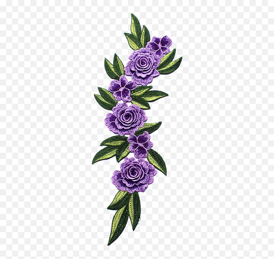 Factory Custom Free Flower Embroidered - Purple Embroidered Rose Png,Embroidery Png