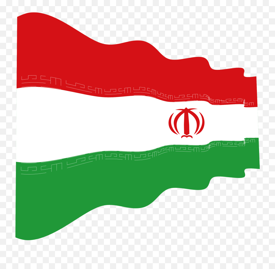 Iran Wavy Flag Clipart - Horizontal Png,Iran Flag Png