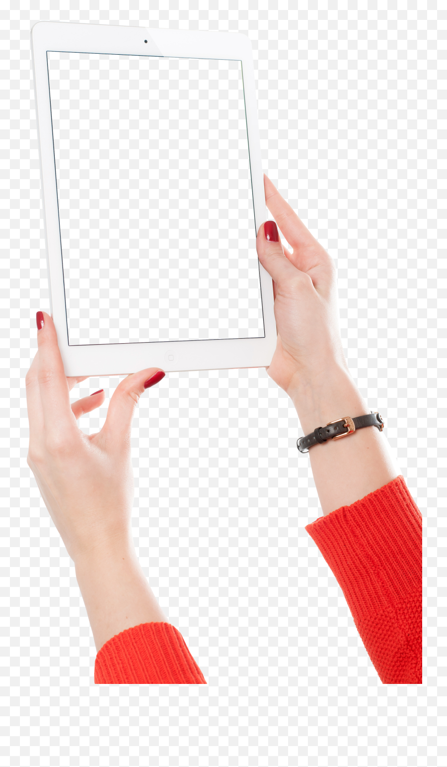 Girl Hand Holding White Tablet Png - Girls Hand Holding Phone,Hands Holding Png