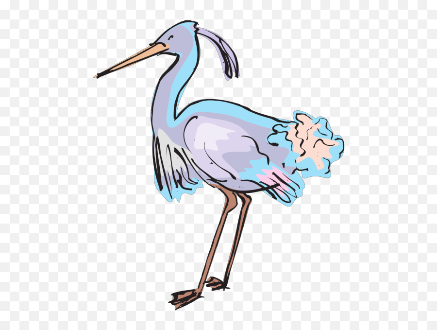 Purple And Blue Heron Png Svg Clip Art - Clip Art,Heron Icon