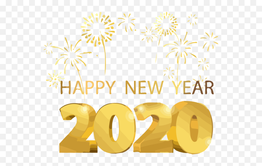 Text Font Yellow For Happy 2020 - Happy New 2020 Png,New Pngs