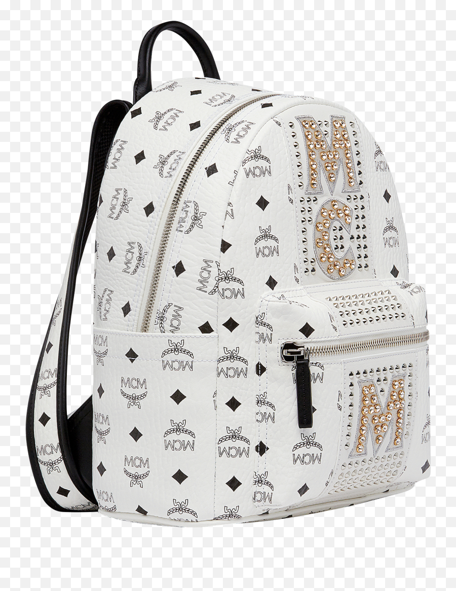 32 Cm 125 Stark Logo Stripe Backpack In Visetos White - For Teen Png,What Is The White With Grey Stripes Google Play Icon Used For