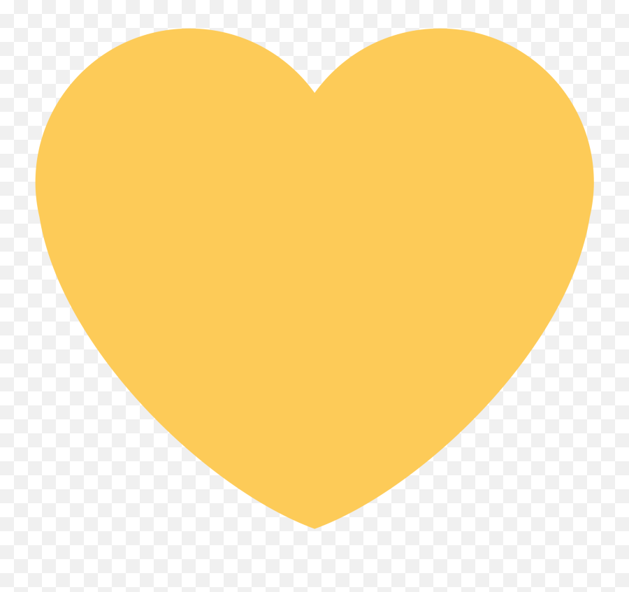 Yellow Heart Emoji - Yellow Heart Emoji Twitter Png,Hearts Emoji Png