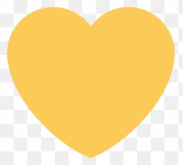 Yellow Heart Emoji - Twitter png