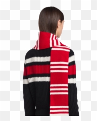Redwhite Cashmere Scarf Prada - Unisex png