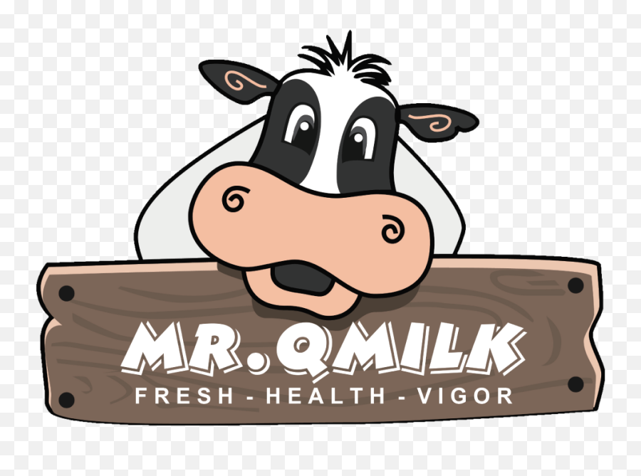 Cow Logo Qmilk - Cartoon Png,Cow Logo
