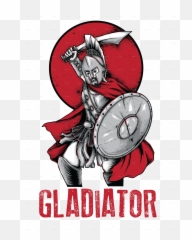 Gladiator T - Shirt Design Knight Warrior Vector Art Png,Gladiator Png