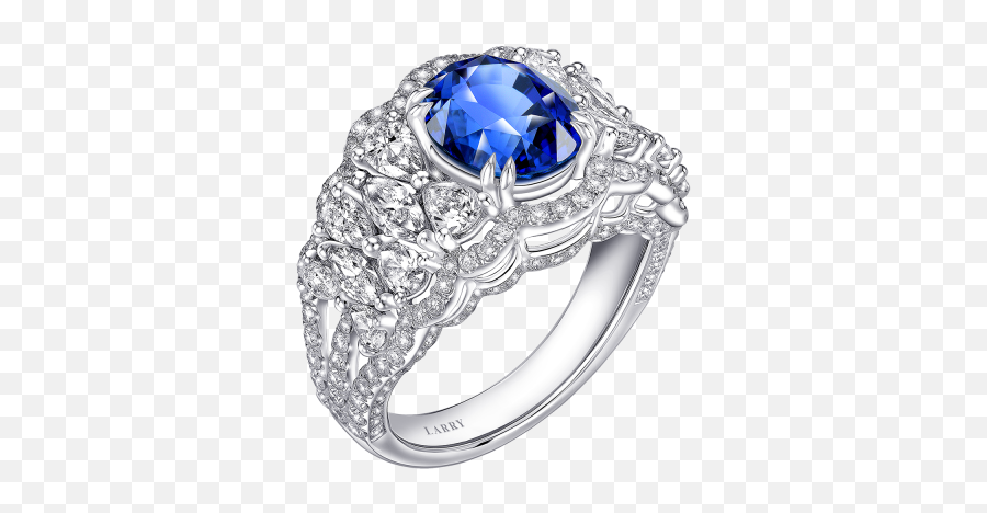 Oval Shaped Sapphire Ring - Larry Jewelry Engagement Ring Png,Diamond Ring Png