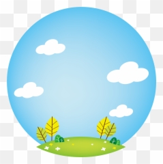 Download Hd Blue Sky Grass Vector - Circle png