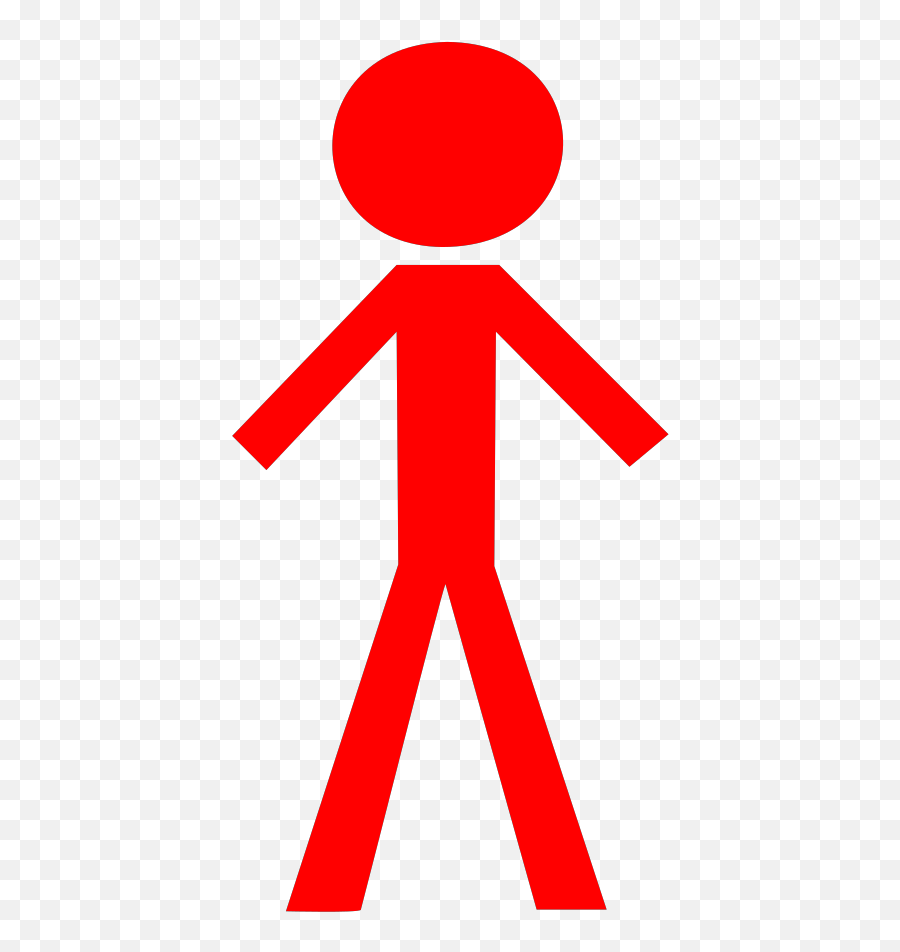 Red Man Clip Art - Vector Clip Art Online Stick Figure Clip Art Png,People Clipart Png