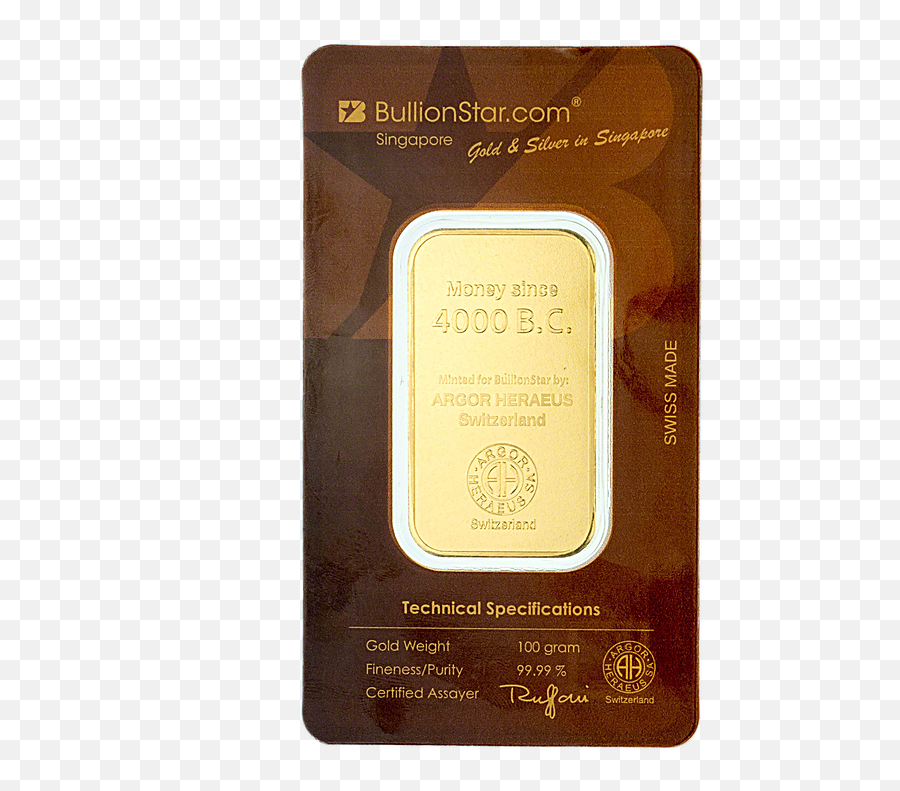 Bullionstar Bars - No Spread Bullion Bullionstar Singapore 100 Gram Gold Bar Png,Gold Bars Png