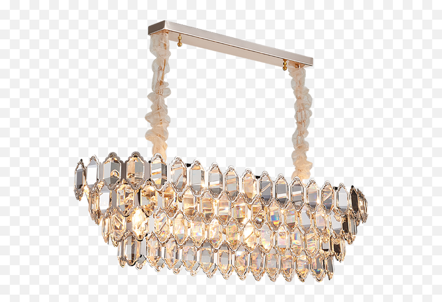Modern Rectangle Crystal Chandelier Lighting Led Bulb Indoor - Crystal Clear Chandelier For Rectangular Dinign Png,Hanging Light Png