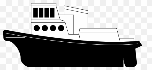 Library Of Black And White Old Cargo Ship Picture - Cargo Ship Clipart No Background png
