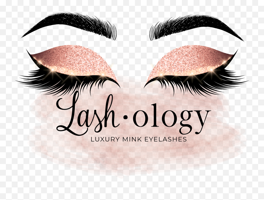Luxury Mink Eyelashes Lashology - Rose Gold Glitter For Eyeslash Logo Png,Eye Lashes Png