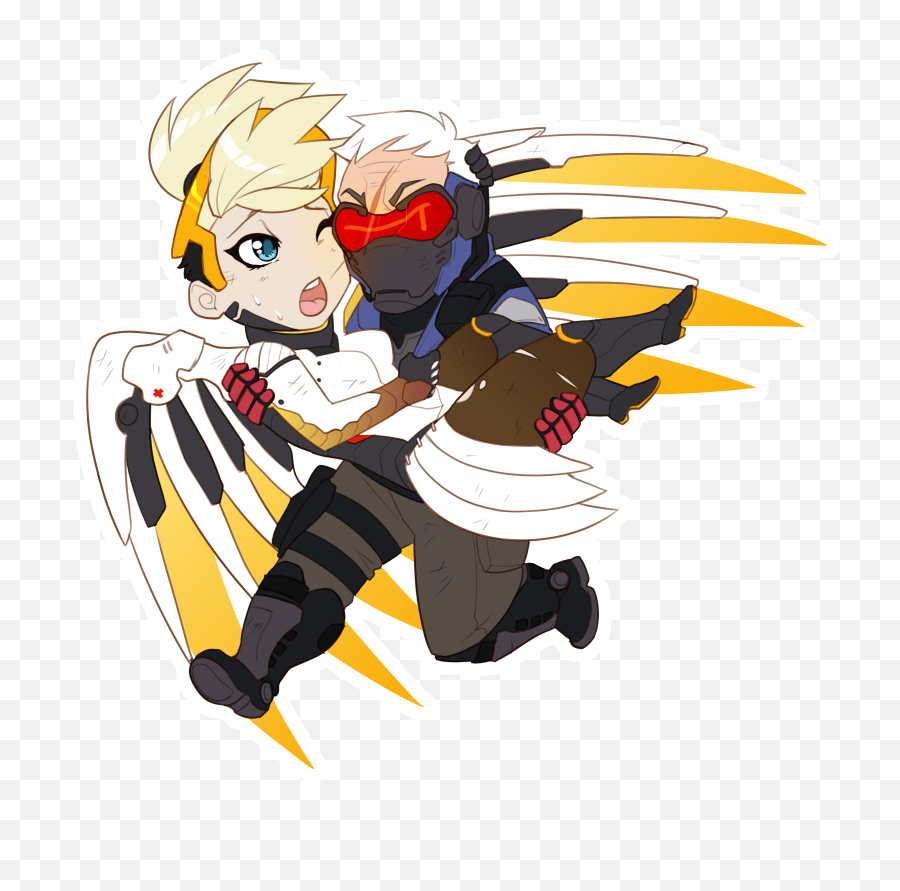 Mercy Transparent Png Image - Overwatch Soldier 76 And Mercy,Mercy Transparent