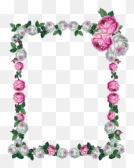 Meinlilapark Free Digital Vintage Rose Frame Png - Vintage Rosenrahmen