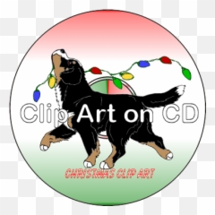 Download Hd Bernese Mountain Dog Clipart Png Cartoon - Christmas