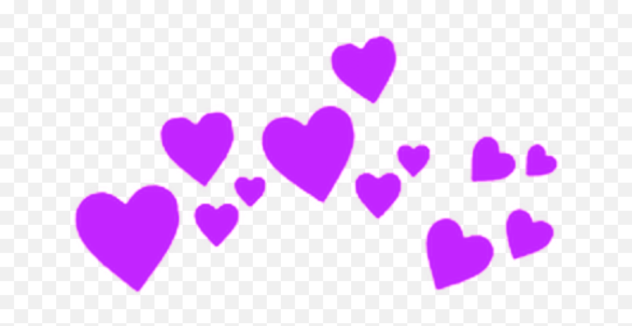 Purple Hearts Heart Crowns Crown Heartcrown - Emojis Con Corazones En La Cabeza Png,Purple Heart Transparent