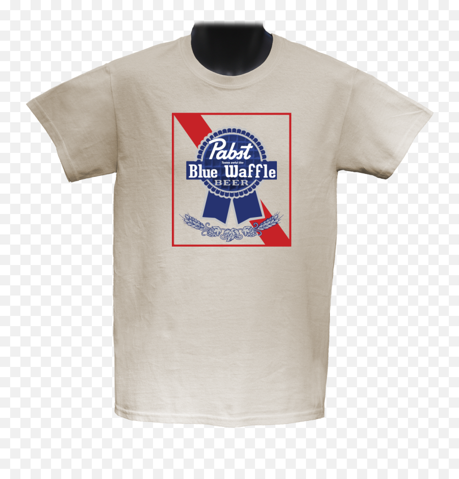 Pabst Blue Ribbon Parody T - Shirt Pabst Blue Waffle Lulztees Transparent Pabst Blue Ribbon Logos Png,Pabst Logo