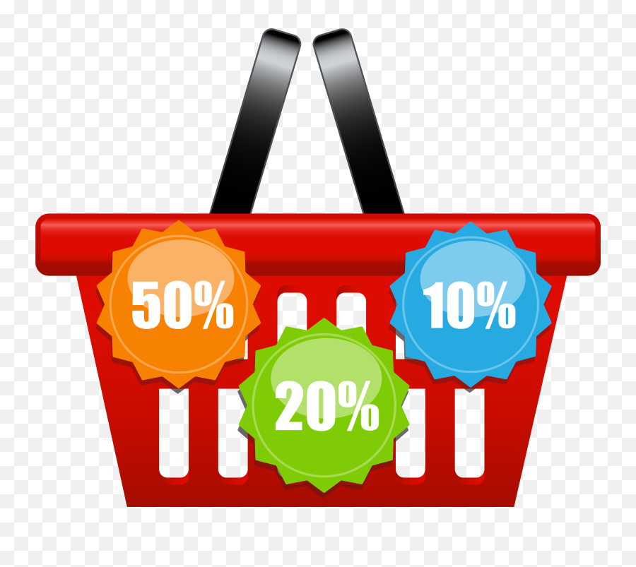 Download Shopping Icons Cart Discount - Transparent Shopping Basket Clipart Png,Shopping Icon Png