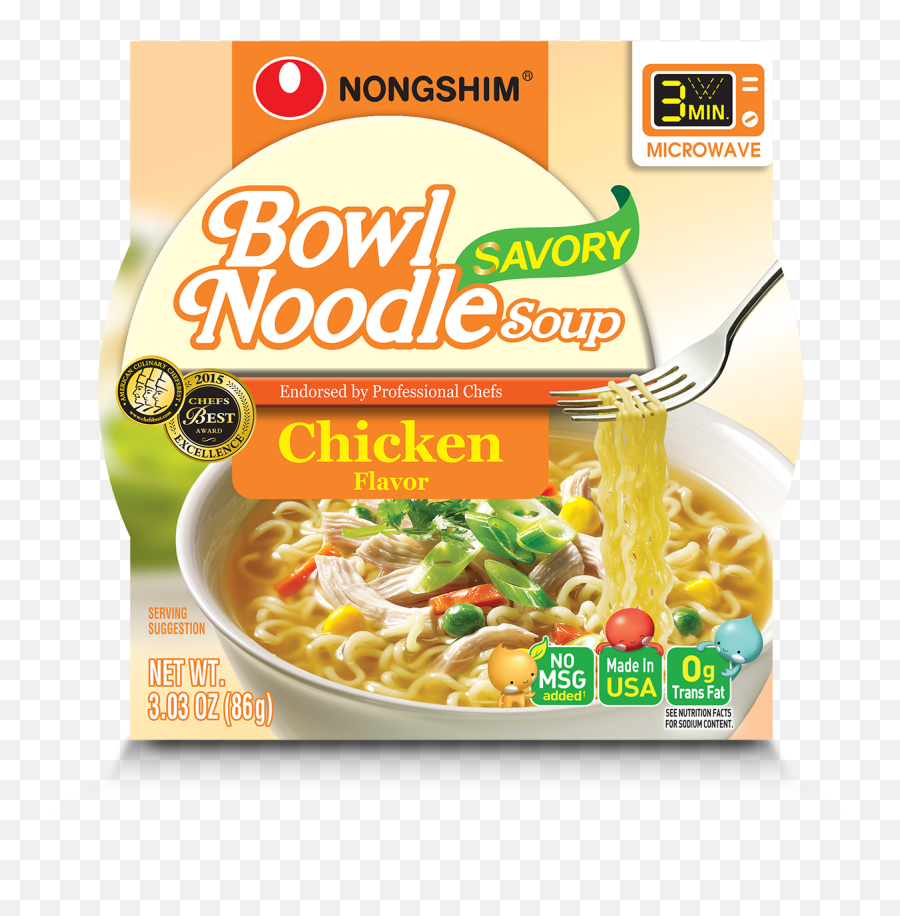 Nongshim Bowl Noodle Savory Chicken - Bowl Noodle Soup Chicken Png,Icon Noodles Where To Buy