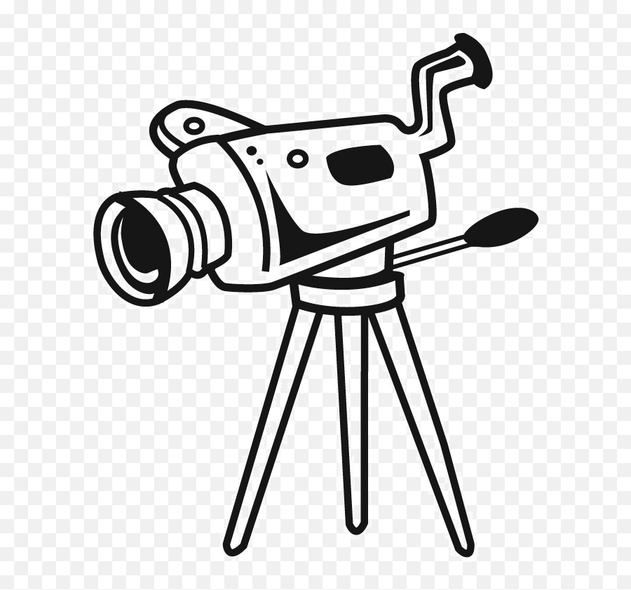 Black And White Camera Drawing - Clip Art Library Transparent Video Camera Drawing Png,Add Camera Icon