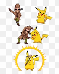 Parody Of Pokémon Pikachu And Sherlock Holmes - Fictional Character png