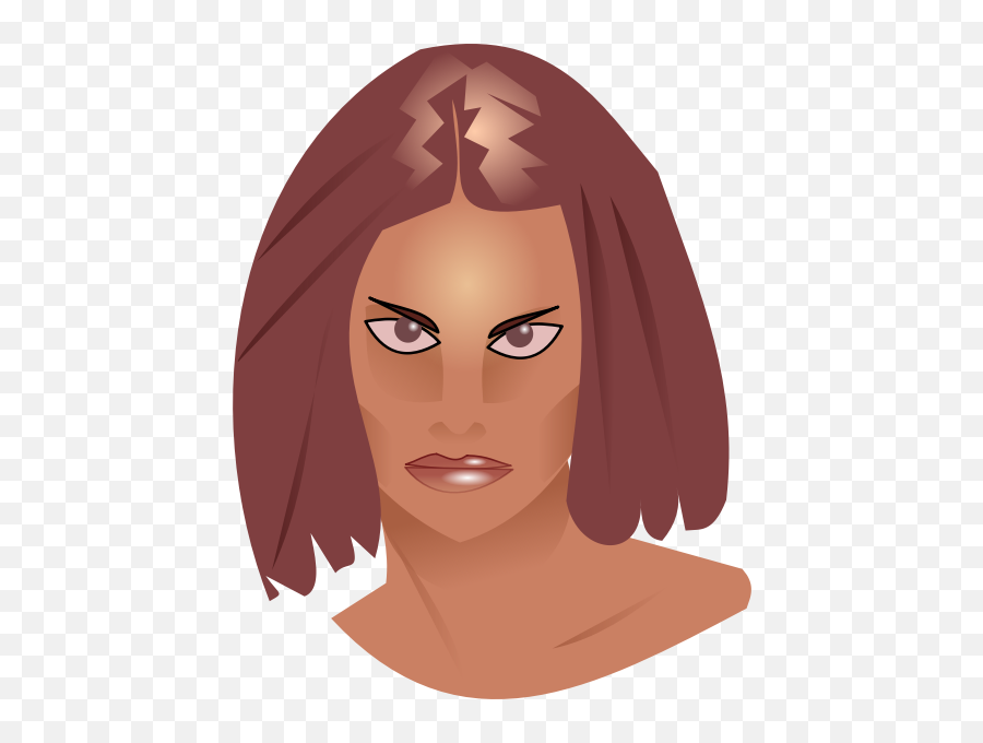 Scary Woman Model Clip Art - Vector Clip Art Cara De Enojada Mujer Png,Scary Face Png
