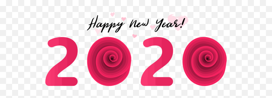 Download New Years 2020 Pink Text Font - Rose Happy New Year Png,New Pngs