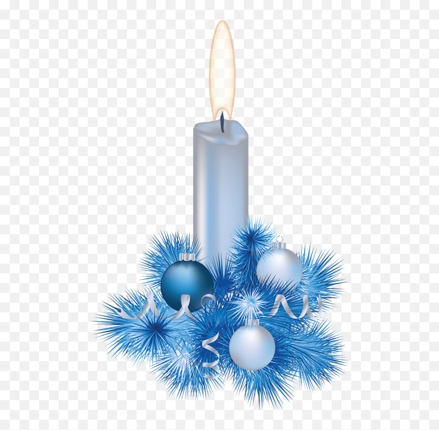 Download Candles Clipart Blue Candle - Blue Christmas Christmas Candles Clip Art Png,Christmas Candle Png