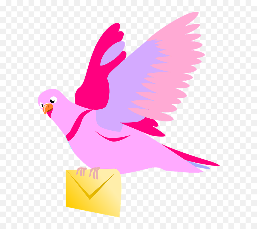 Free Photo Carrier Pigeon Fly Letter Valentine Love Pink - Flying Bird Png Bird Clipart,Love Pink Icon