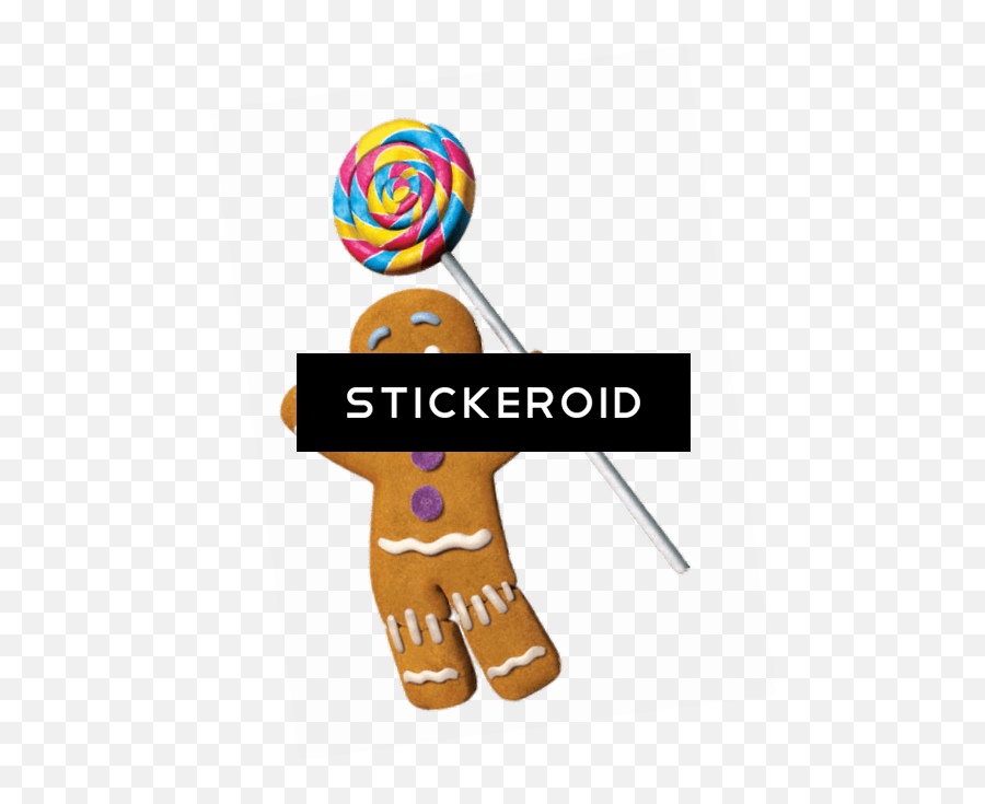 Gingerbread Man With Lolly - Shrek Gingy Cardboard Cutout Shrek Gingerbread Man Png,Shrek Icon
