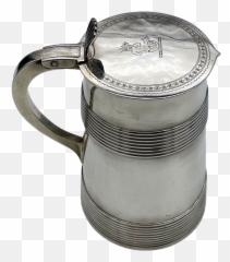 Antique George Iii Silver Tankard U0026 Cover London 1781 2covet - Jug png
