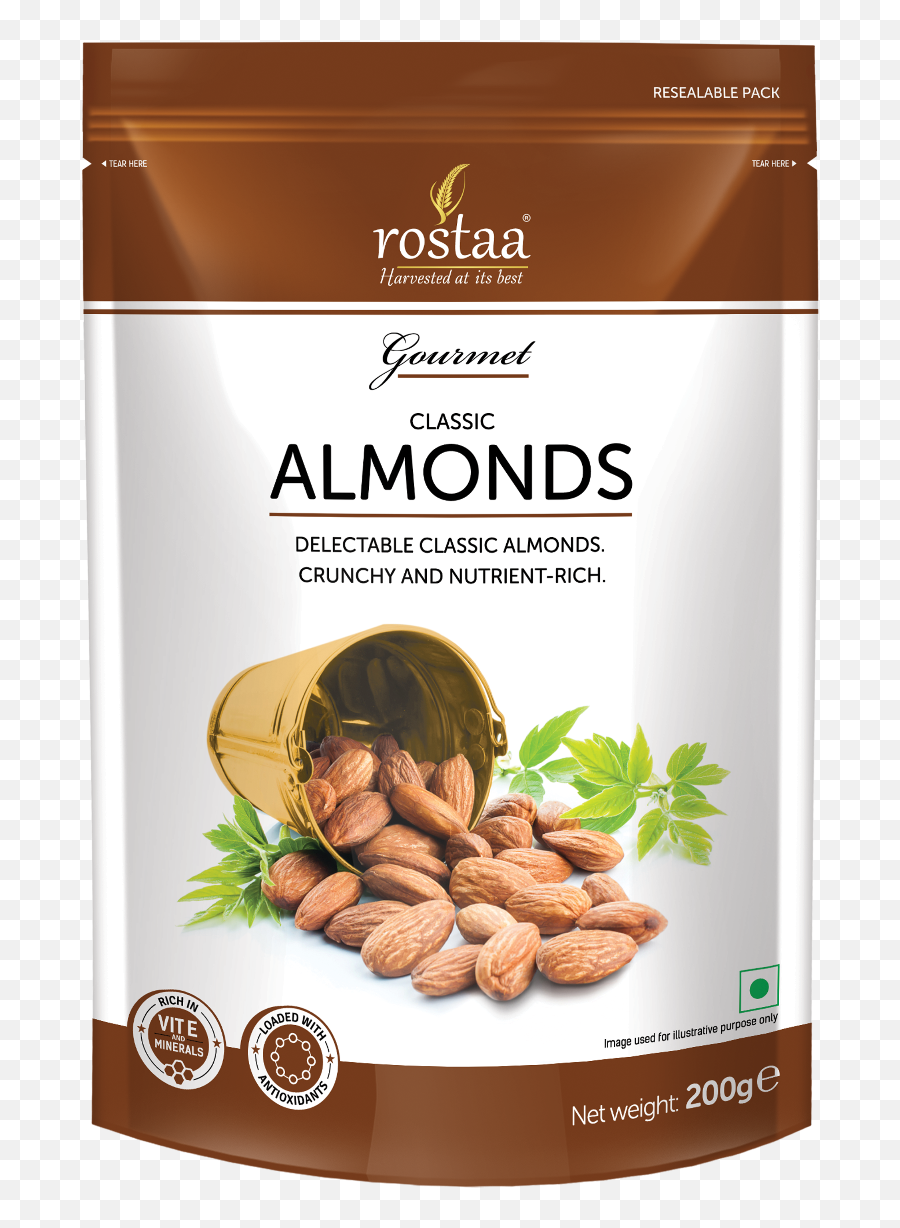 Classic Almonds - Rostaa Morning Berries 340g Png,Almonds Png