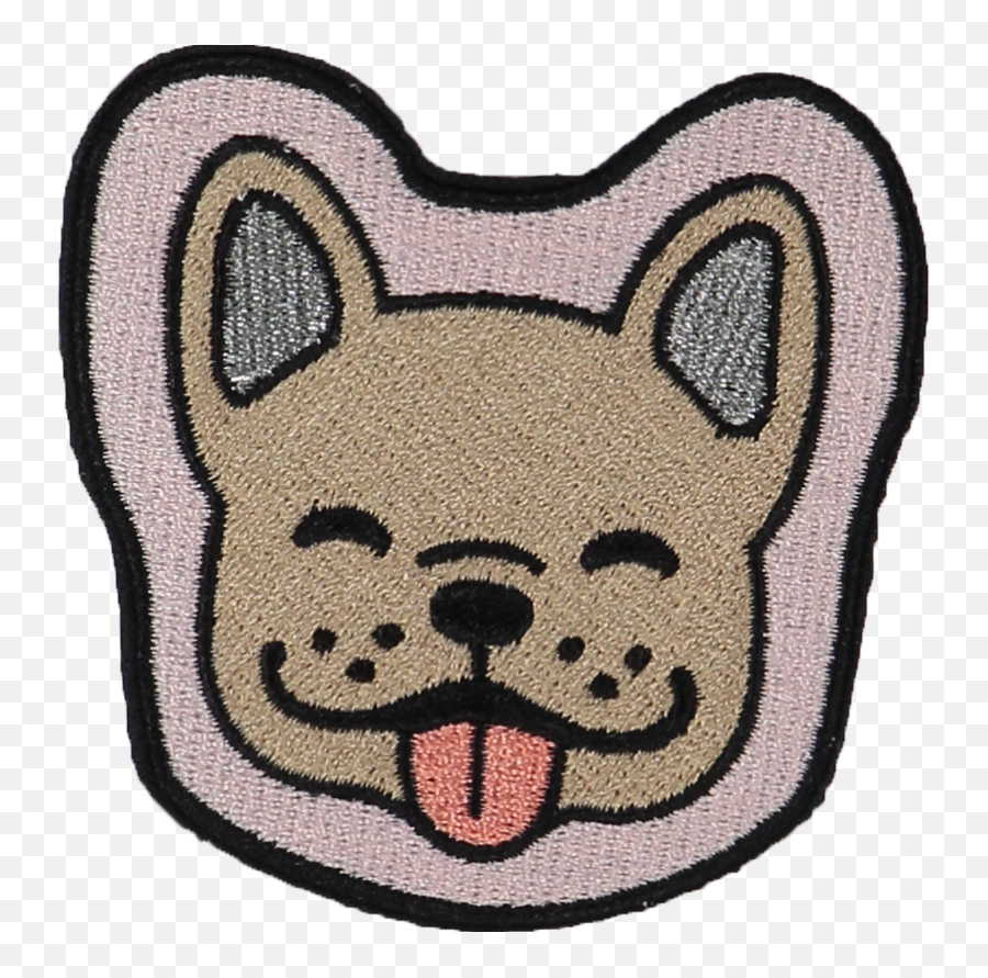 Dog Face Sticker Patch - Face French Bulldog Drawing Easy Png,Dog Face Png