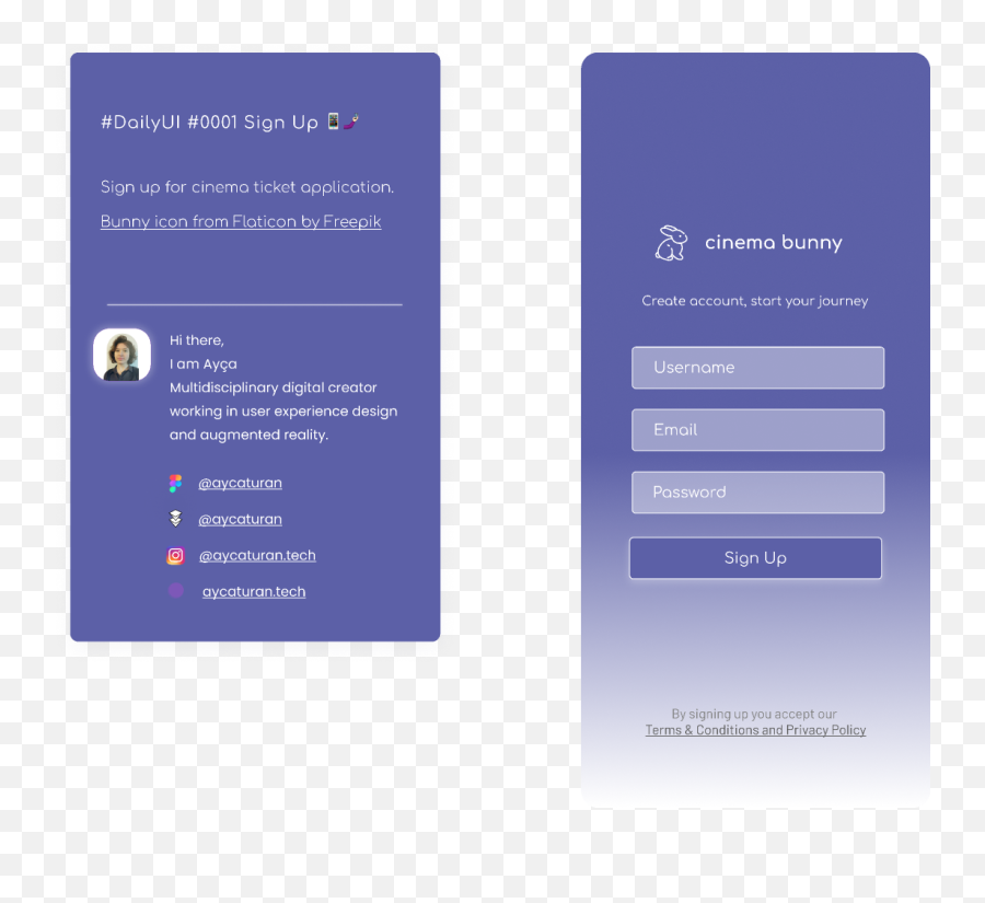 Dailyui 0001 Sign Up U2013 Figma - Vertical Png,Bunny Icon Text