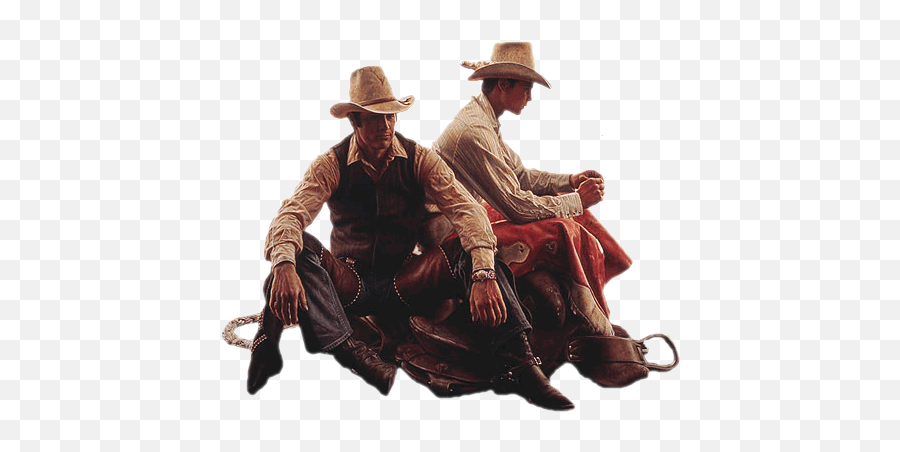 Two Cowboys Sitting - James Bama Png,Cowboys Png