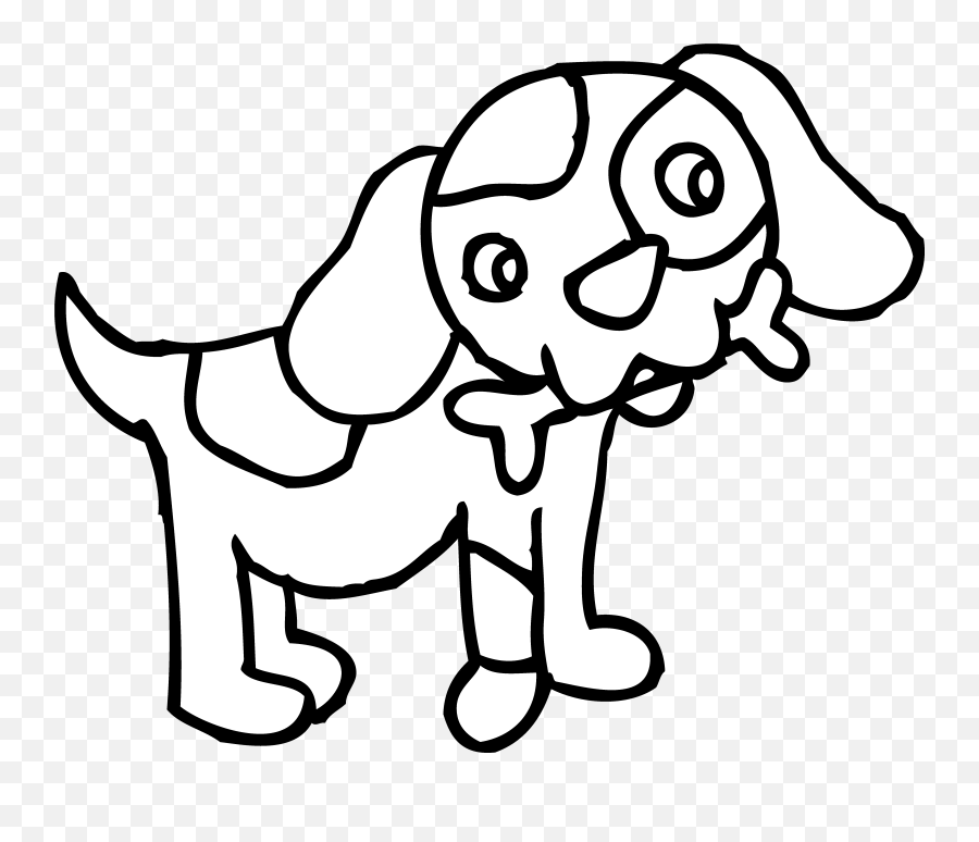 Dog Clipart Outline Transparent Free For - Dog Cartoon To Color Png,Dog Silhouette Transparent Background