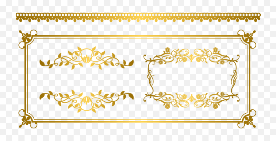 Gold Euclidean Vector Ornament - Fancy Gold Border Png Gold Vector Border Png,Fancy Borders Png