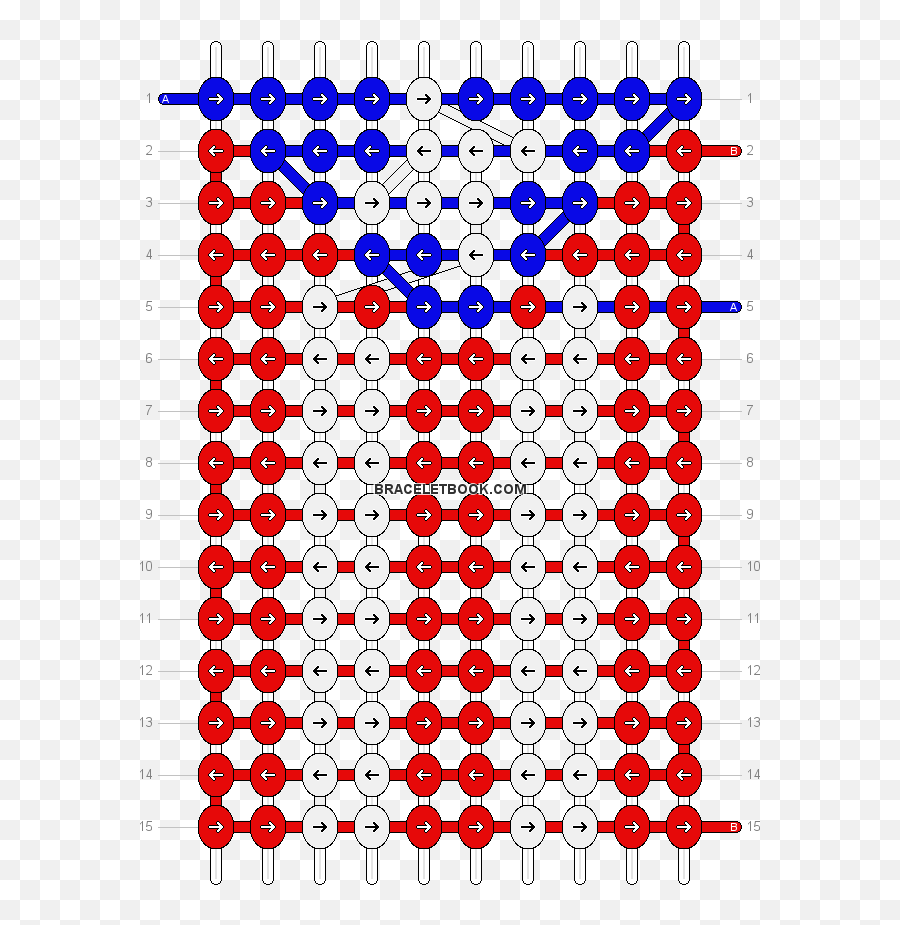 Alpha Pattern 6141 Braceletbook - Easy Bracelet Patterns Png,Puerto Rico Flag Png