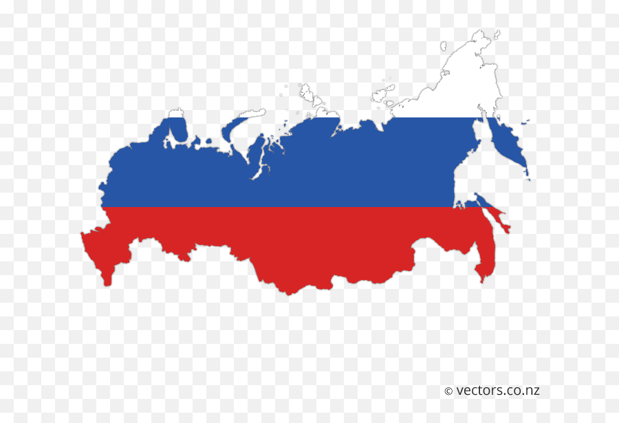 Flag Vector Map Of The Russian - European Union Map Hd Png,Russian Flag Png